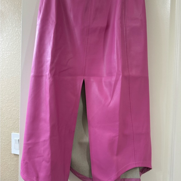 Anthropology Maeve Faux Leather Midi Skirt Sz 10 - Picture 2 of 3